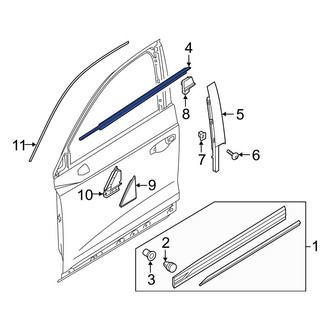 Audi OE - Front Left Door Belt Molding