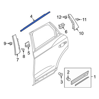 Audi OE - Front Right Door Belt Molding