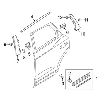 Audi OE - Rear Door - Exterior Trim