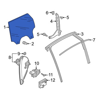Audi OE - Front Left Door Glass