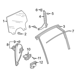 Audi OE - Rear Door - Glass & Hardware