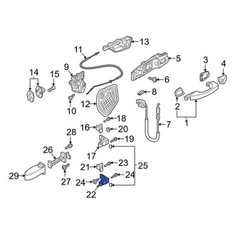 Audi OE - Rear Right Lower Outer Door Hinge