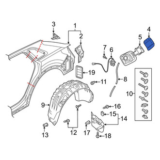 Audi OE - Rear Fuel Filler Door
