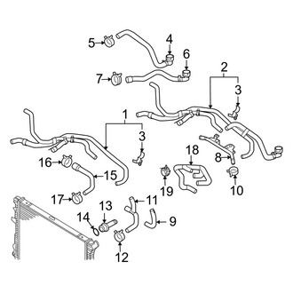 Audi OE - Cooling - Hoses & Lines (W/O Rear A/C), (Base / Premium 3.6L)