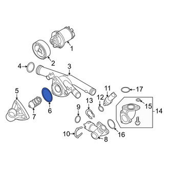 Audi OE - Engine Coolant Water Outlet Seal