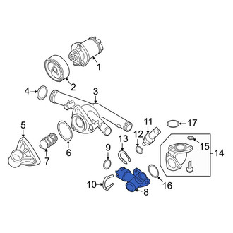 Audi OE - Cooling System Bypass Line Adapter