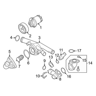 Audi OE - Cooling - Water Pump (Main), (3.6L)