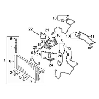 Audi OE - Air Conditioner & Heater - Condenser, Compressor & Lines (W/O Rear A/C), (4.2L)