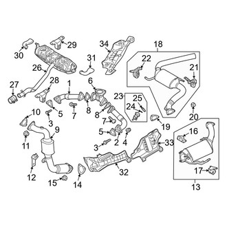 Audi OE - Exhaust System - Exhaust Components (3.0L)