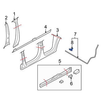 Audi OE - Door Seal Clip