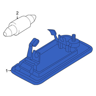 Audi OE - Rear Left License Plate Light Assembly