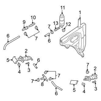 Audi OE - Front Lamps - Washer Components