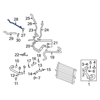 Audi OE - Lower Radiator Coolant Hose