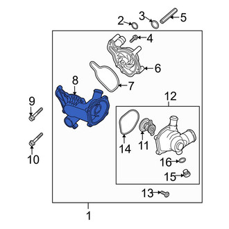 Audi OE - Upper Engine Coolant Thermostat Housing