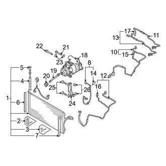 Audi OE - Air Conditioner & Heater - Condenser, Compressor & Lines (W/O Rear A/C), (4.2L)