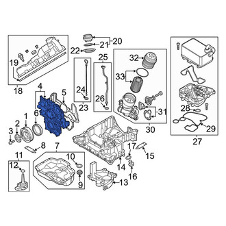 Audi OE - Left Upper Engine Timing Cover