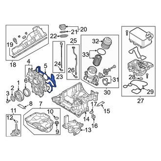 Audi OE - Lower Engine Timing Cover Gasket
