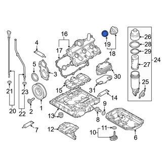 Audi OE - Engine Oil Filler Cap O-Ring