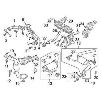 Audi OE - Exhaust System - Exhaust Components (3.0L Diesel)