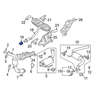 Audi OE - Rear Exhaust Muffler Clamp