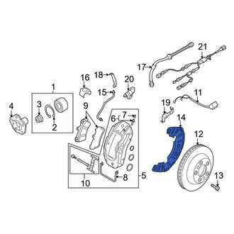 Audi OE - Front Brake Dust Shield