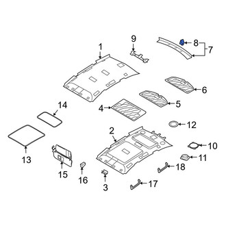 Audi OE - Rear Roof Opening Trim Clip