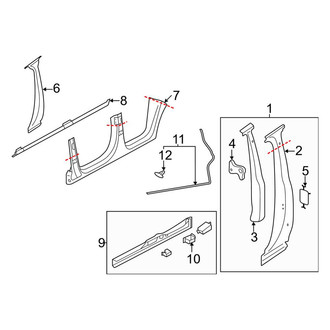 Audi OE - Pillars, Rocker & Floor - Center Pillar & Rocker