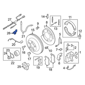 Audi OE - Rear Left ABS Wheel Speed Sensor