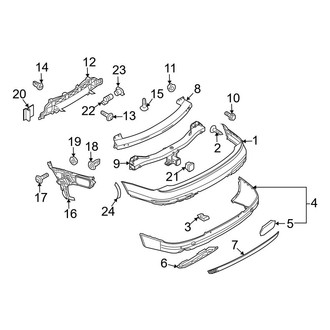 Audi OE - Rear Bumper - Bumper & Components (With S Line Package, W/O Off-Road Package)