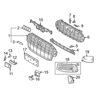 Audi OE - Front Bumper & Grille - Grille & Components