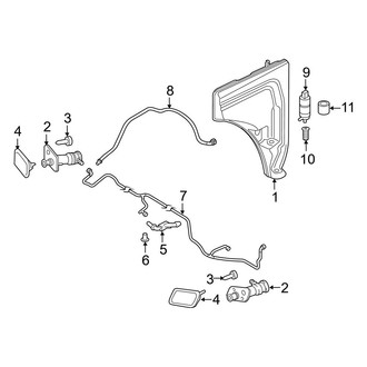 Audi OE - Front Lamps - Washer Components