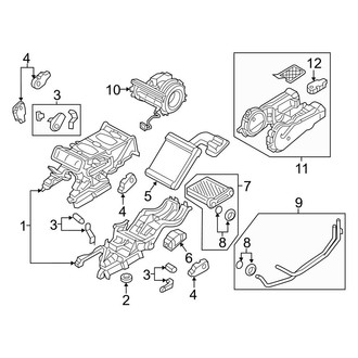 Audi OE - Air Conditioner & Heater - Rear Evaporator (4 Zone Climate Control), (Premium Plus / Prestige)