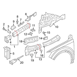 Audi OE - Fender - Structural Components & Rails
