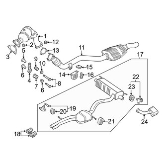 Audi OE - Exhaust System - Exhaust Components (3.0L)