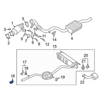 Audi OE - Rear Exhaust Muffler Clamp