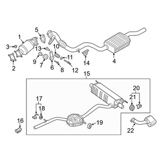 Audi OE - Exhaust System - Exhaust Components (2.0L)