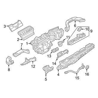 Audi OE - Instrument Panel - Ducts (Front)