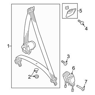 Audi OE - Restraint Systems - Third Row Seat Belts