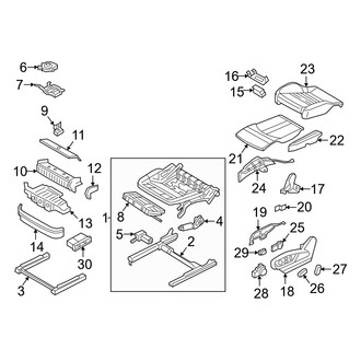Audi OE - Seats & Tracks - Front Seat Components (Comfort Seats, Seat Cushion Components), (Prestige)