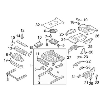 Audi OE - Seats & Tracks - Front Seat Components (Seat, Seat Cushion Components)