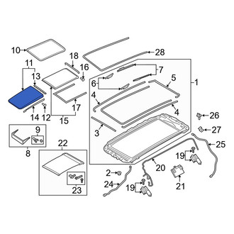 Audi OE - Front Sunroof Glass