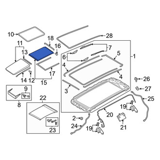 Audi OE - Front Sunroof Glass