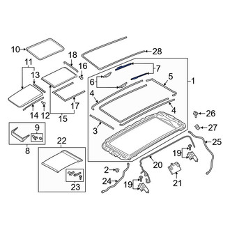 Audi OE - Rear Sunroof Guide Jaw