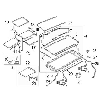 Audi OE - Roof - Sunroof (Frame & Components)