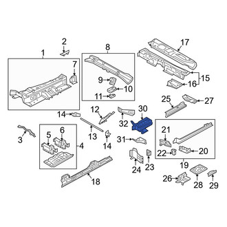 Audi OE - Floor Pan Reinforcement