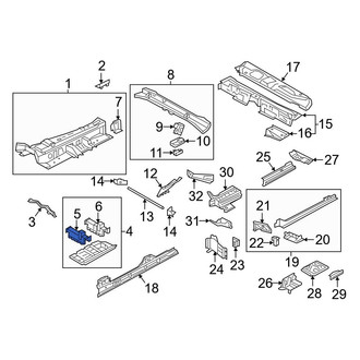 Audi OE - Front Left Seat Frame Mounting Base