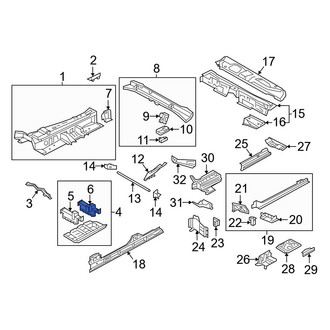 Audi OE - Rear Left Seat Frame Mounting Base
