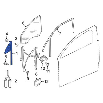 Audi OE - Front Left Vent Window Assembly