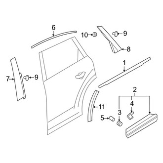 Audi OE - Rear Door - Exterior Trim
