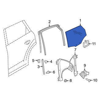 Audi OE - Front Left Door Glass